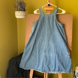Topshop Tall Denim Dress in Light Blue